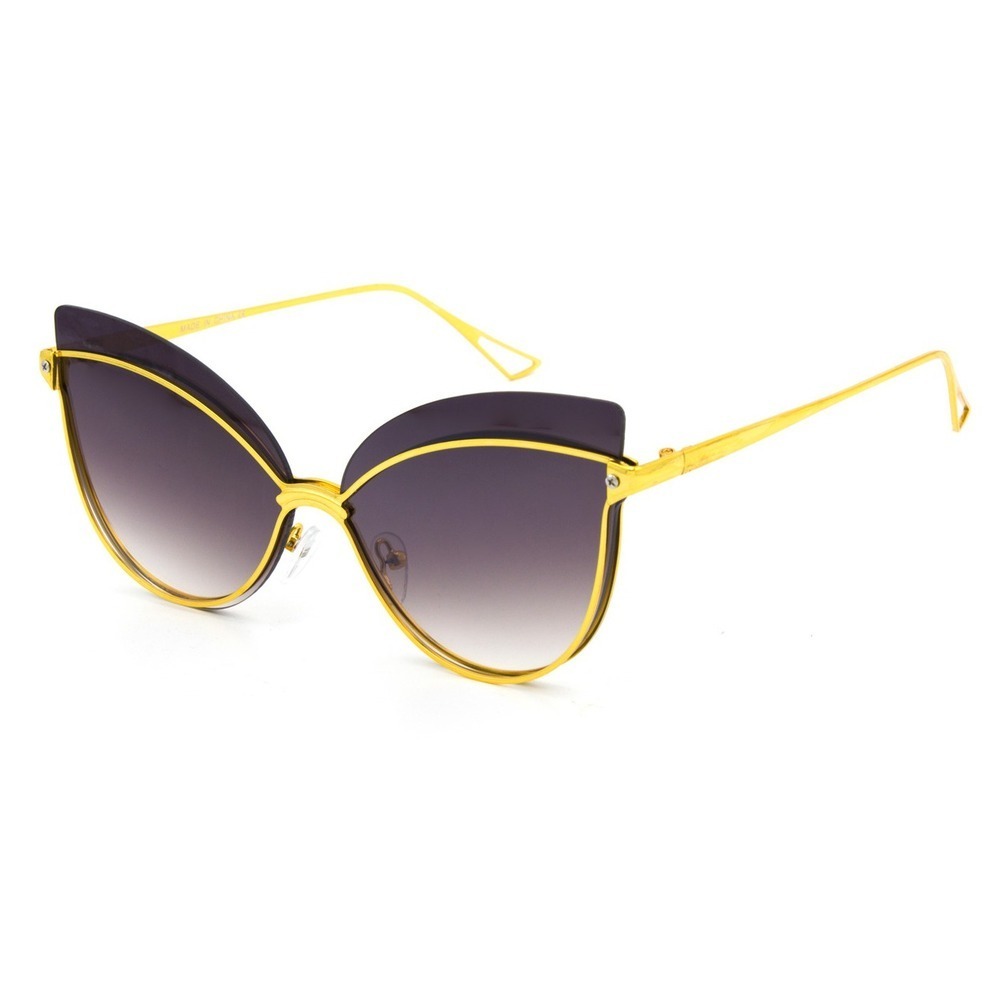 Cat Eye Sunglasses Women Gold Frame Fashion‎ Designer Shades Lentes Gafas Mujer